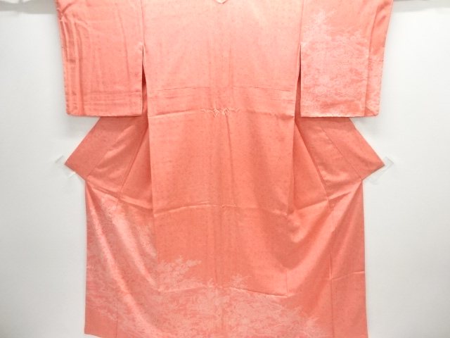 未使用品　鼓に草花模様江戸小紋訪問着